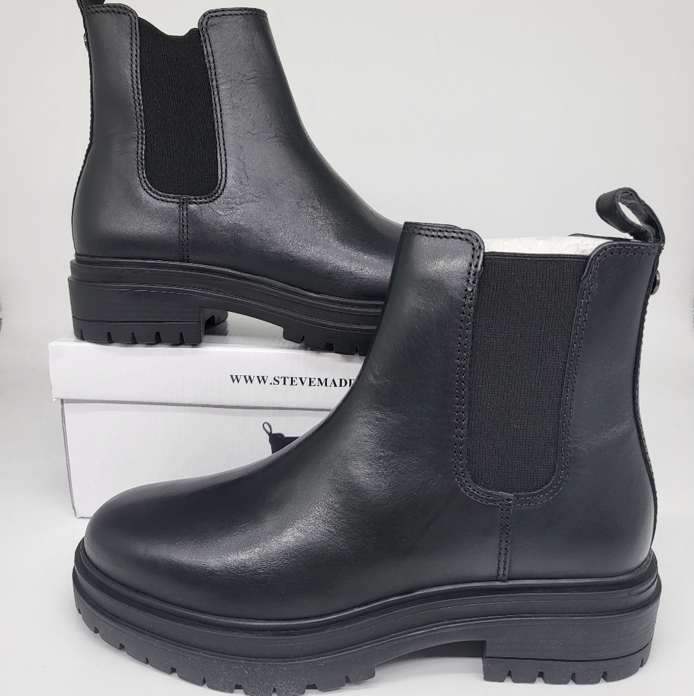 NEW Steve Madden Women's Leather Chelsea Boot - Picture 8 of 10